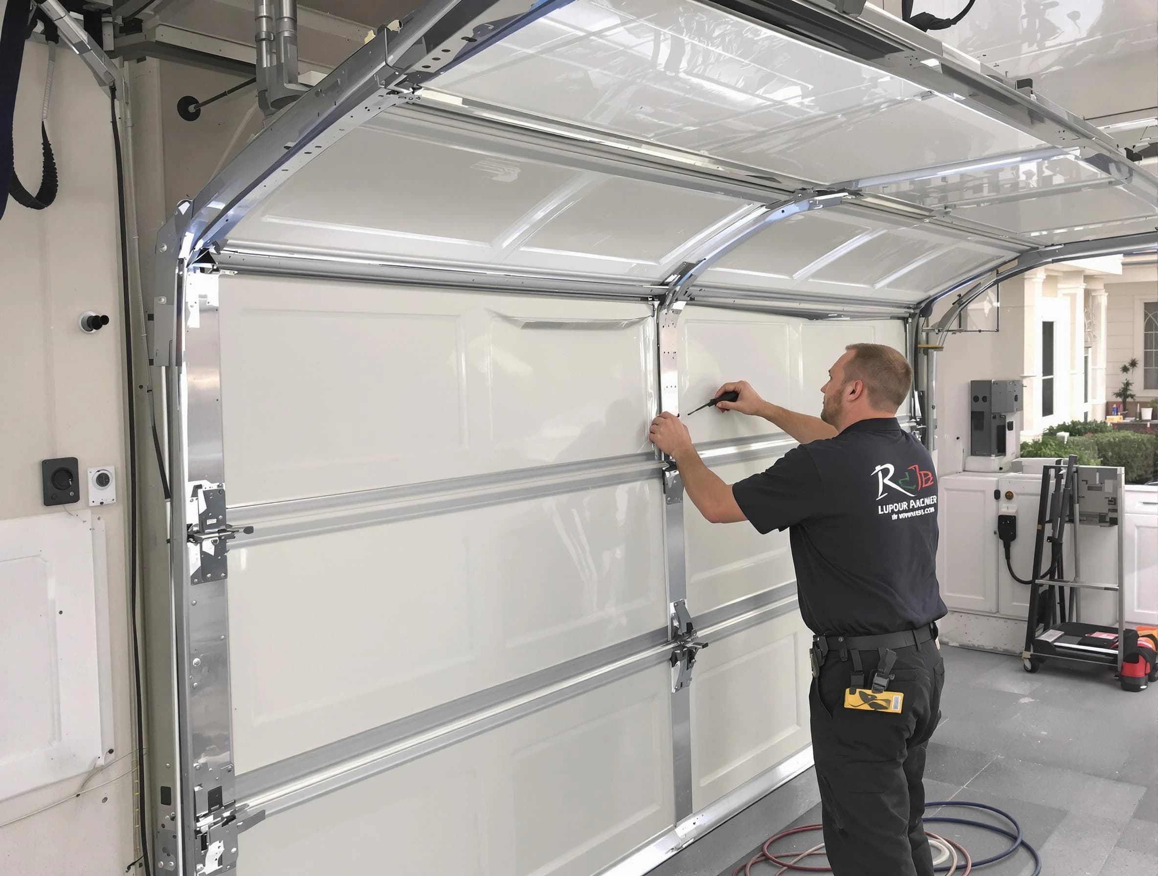 Irvine Garage Door Repair professional performing panel repair in Irvine