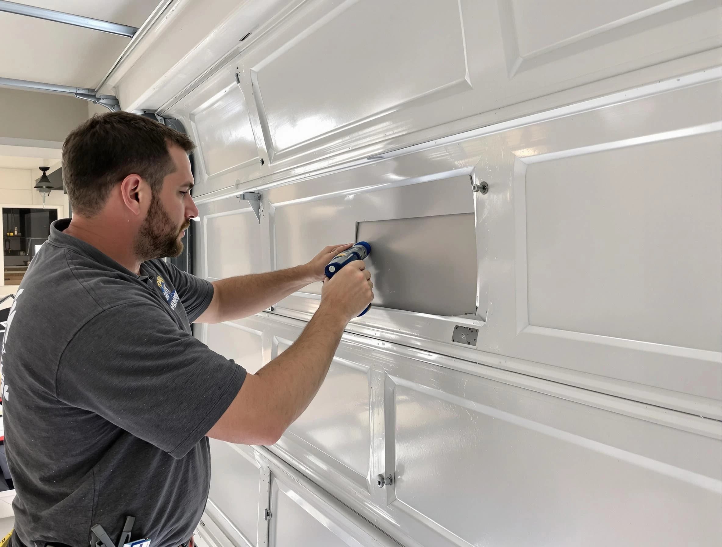 Garage door panel repair by Irvine Garage Door Repair in Irvine