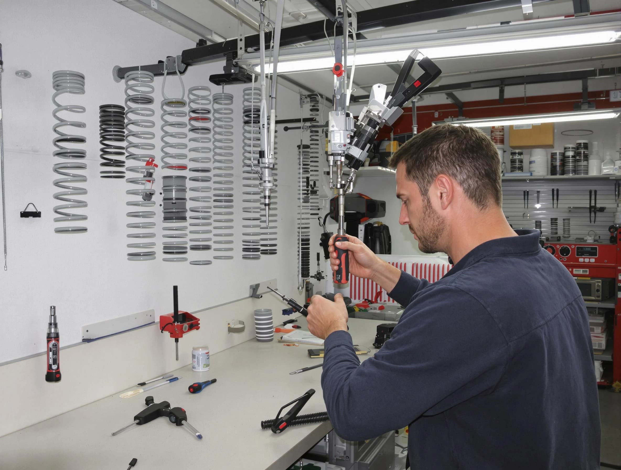 Irvine Garage Door Repair safety certified technician performing precision spring replacement in Irvine